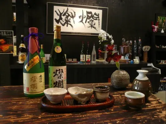Local Sake and visiting Sake brewery